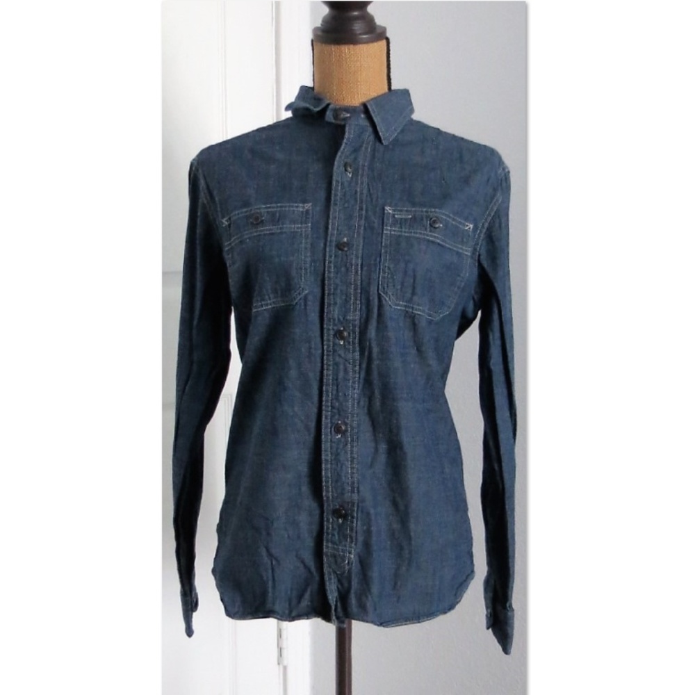Dark wash Denim Button Down
